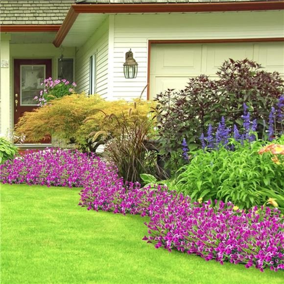 20 Bundles Artificial Flowers for Outdoors Fake Calla Lily Flowers, Fuchsia - Picture 7 of 7